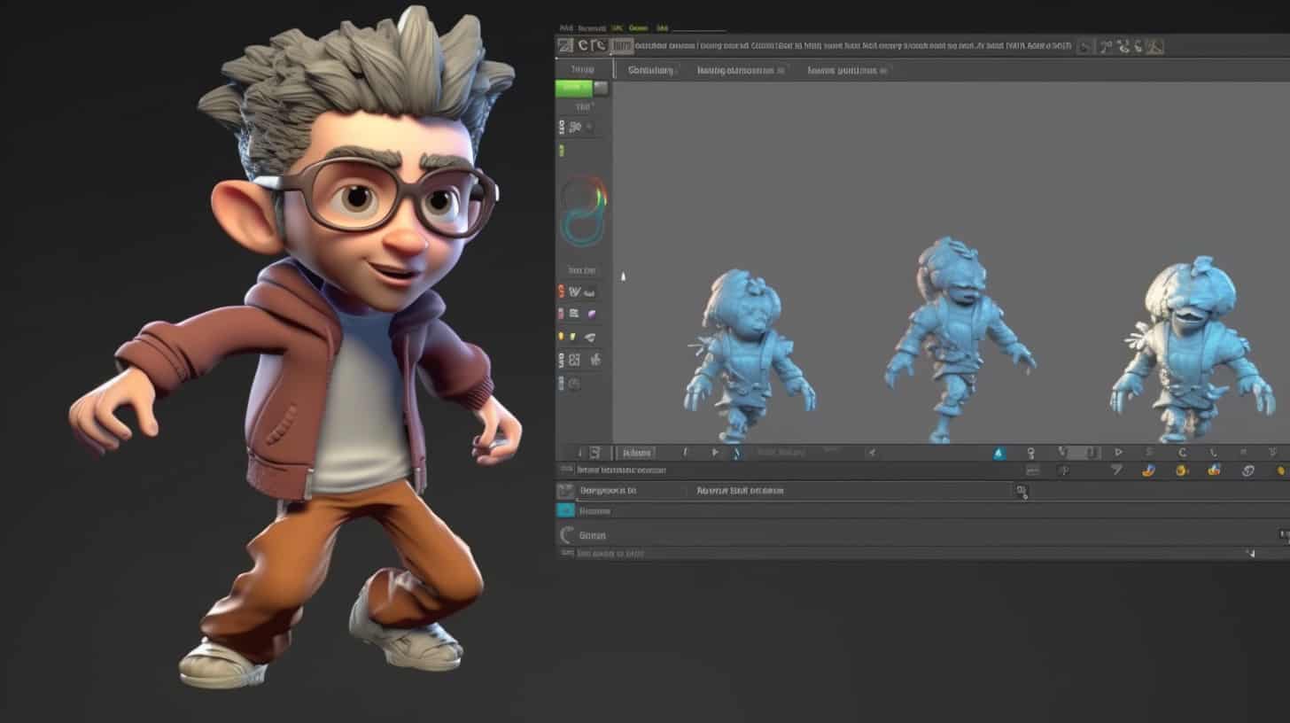 an animated 3D character